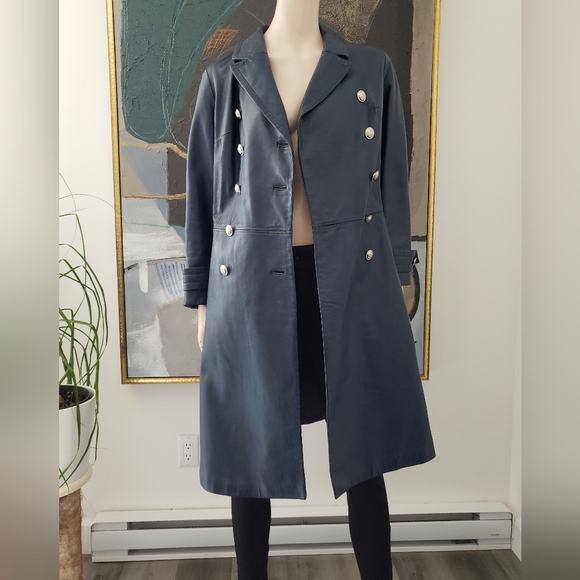 Vintage Jackets & Blazers - Vintage Double-breasted Leather Coat